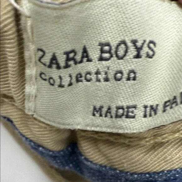 Zara Boys Kids Tan Pants zipper and pockets size 3/4 adjustable waist - Picture 10 of 11